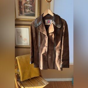 Vintage 70’s Leather Jacket by Fashion Council Size Small